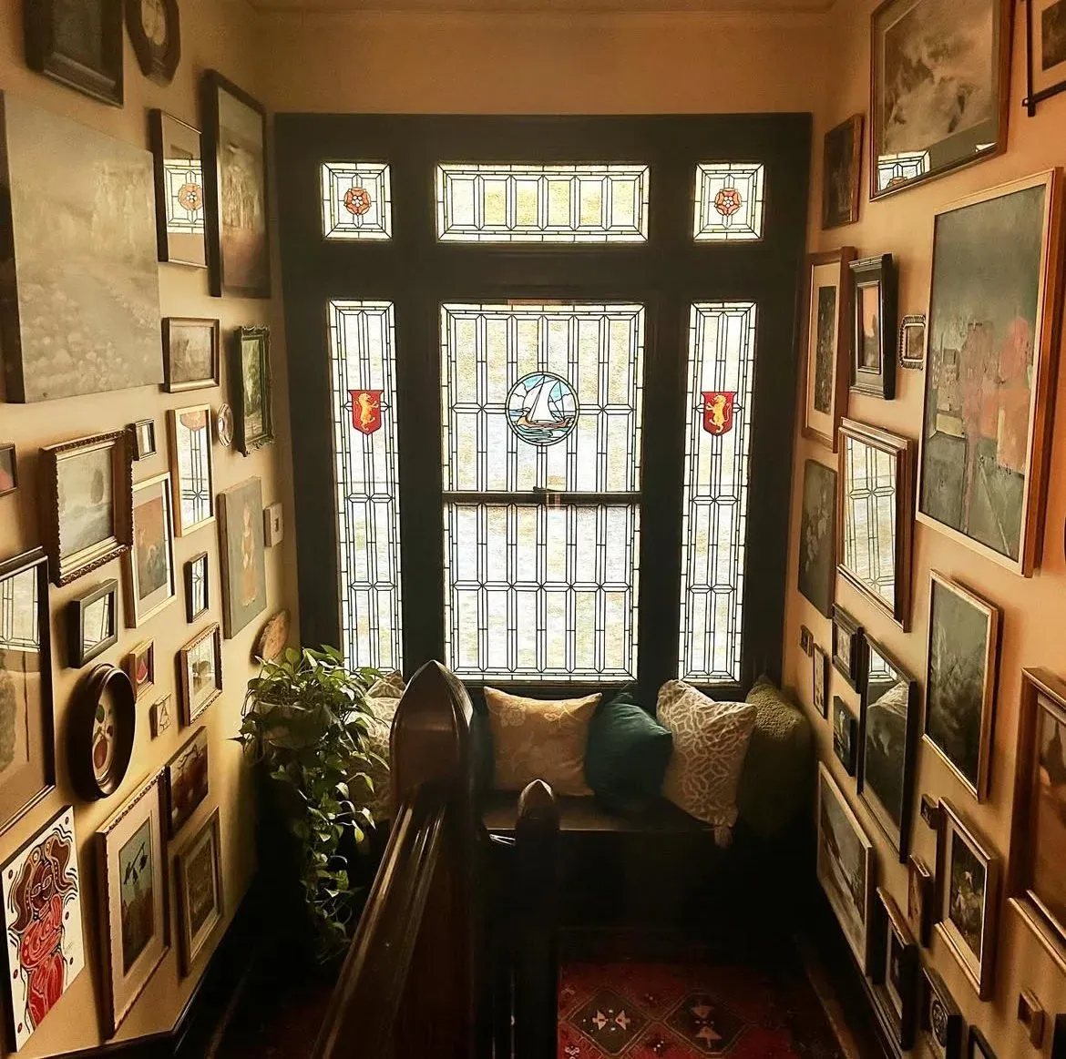 Interior in Worcester, Massachusetts with art from Curio Atelier